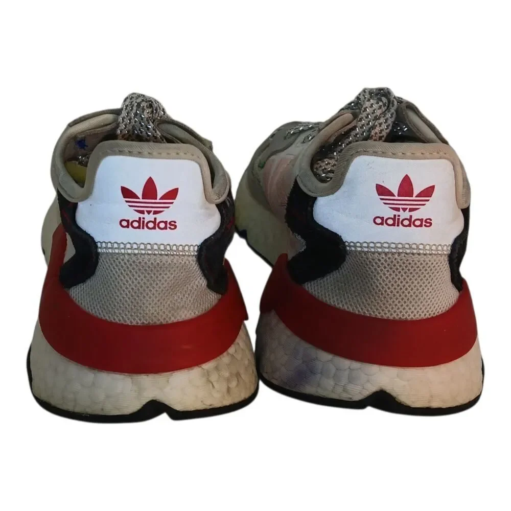 Adidas Nite Jogger Women's Sneakers White Pink Gray Size 8
